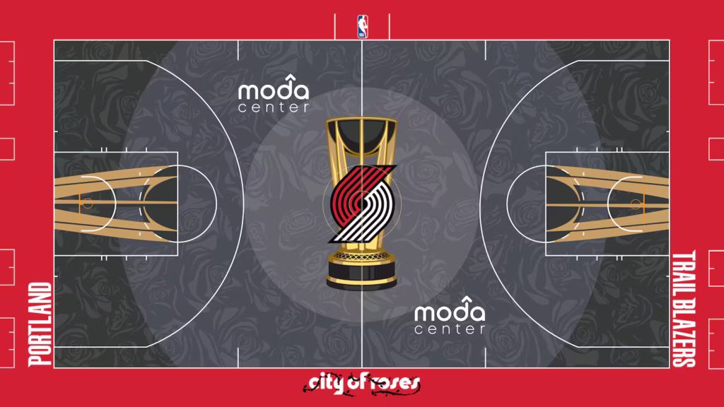 2025 NBA Cup Portland Trailblazers Court 1024x576